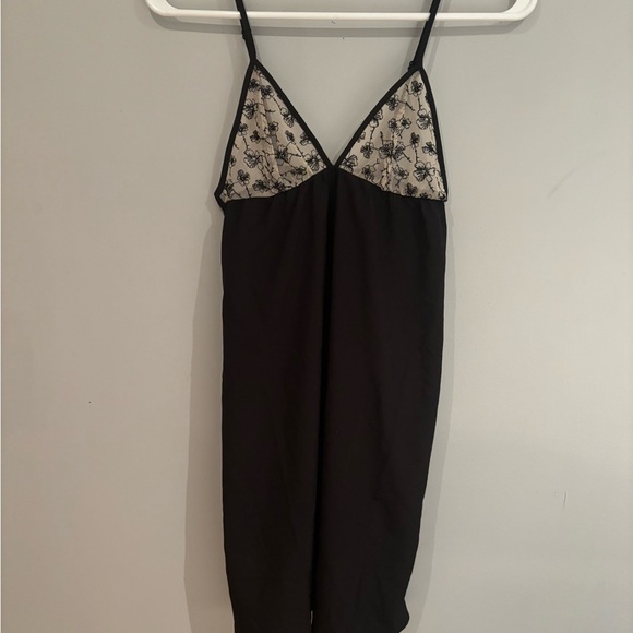 LCW dream Other - Black and White Lace Trim Mini dress